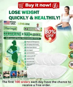 LBMLBM™ Moringa Berberine NAD 𝟏𝟎-𝐢𝐧-𝟏 𝐀𝐝𝐯𝐚𝐧𝐜𝐞𝐝 𝐍𝐚𝐧𝐨 𝐌𝐢𝐜𝐫𝐨𝐧𝐞𝐞𝐝𝐥𝐞 𝐏𝐚𝐭𝐜𝐡 𝐎𝐧𝐜𝐞 𝐃𝐚𝐢𝐥𝐲, 𝐕𝐢𝐬𝐢𝐛𝐥𝐞 𝐑𝐞𝐬𝐮𝐥𝐭𝐬 𝐢𝐧 𝟕 𝐃𝐚𝐲𝐬 For Weight, Skin, Diabetes Joint Health